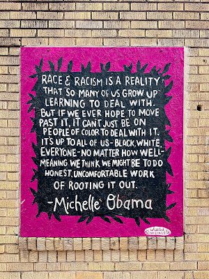 Race & Racism is a reality that so many of us grow up learning to deal with. But if we ever hope to move past it, it can't just be on people of color to deal with it. It's up to all of us-black, white, everyone-no matter how well-meaning we think we might be to do honest, uncomfortable work of rooting it out. - Michelle Obama